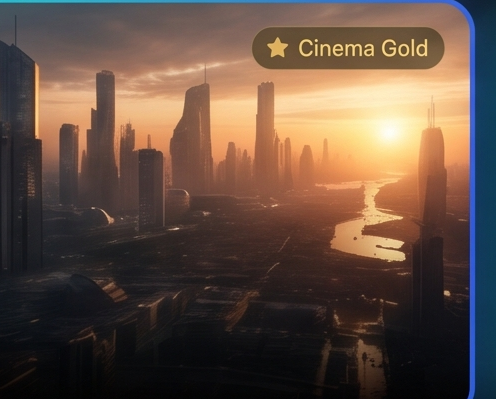 Feature film still — city at dusk
